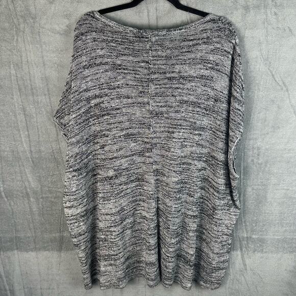 J Jill Purejill Sweater Women 2X Black Linen Tunic Comfy Neutral Beach Lagenlook - Picture 7 of 14